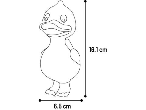 Flamingo hračka pro psa kačer pískací 6,5 x 8,2 x 16,1 cm latex žlutá