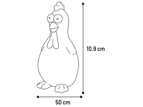 Flamingo hračka pro psa kuře 5 x 6,3 x 10,9 cm se zvukem latex oranžová