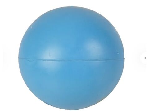 Flamingo hračka pro psa míč S průměr 6 cm tvrdá guma modrá