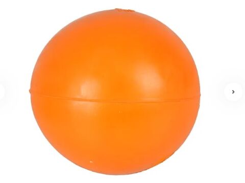 Flamingo hračka pro psa míč S průměr 4 cm tvrdá guma oranžová