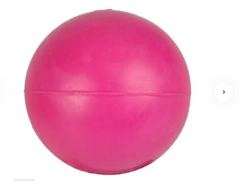 Flamingo hračka pro psa míč S průměr 4 cm tvrdá guma růžová