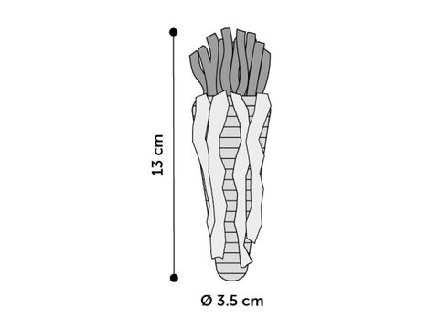 Flamingo hračka pro hlodavce 2 mrkvičky z přírodních materiálů 13 x 3,5 x 3,5 cm