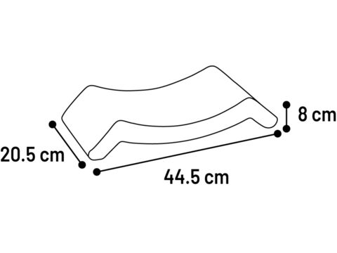 Flamingo ECO škrabadlo vlnka 44,5 x 20,5 x 8 cm s catnipem