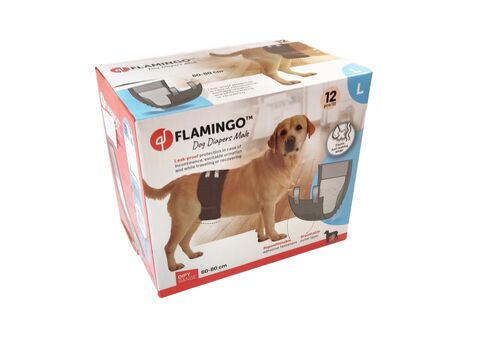 Flamingo papírové pleny pro psy L 60-80 cm  při inkontinenci / retrívr / 12 ks