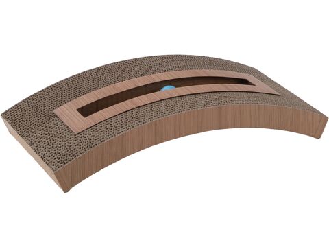 Flamingo ECO škrabadlo 48 x  24 x 9 cm s catnipem a míčkem