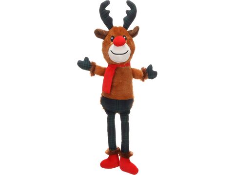 Flamingo hračka pro psa vánoční sob pískací 25 x 11 x 50 cm, plyš hnědý 