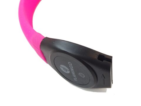 Flamingo LED svítící silikonový obojek (pásek) 2,5 / 35 - 64 cm s aku růžový