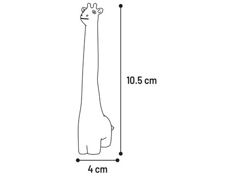 Flamingo hračka pro psa žirafa 4,8 x 8,8 x 23,2 cm se zvukem latex žlutá