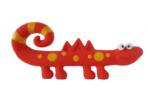 Flamingo hračka pro psa krokodýl 20 cm latex oranžová