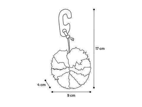 Flamingo hračka pro hlodavce závěs kukuřičné listy a juta 9 x 4 x 17 cm doprodej