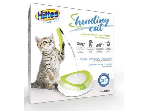 Hilton interaktivní hračka pro kočku kolo s míčkem a pružinou s myší zelená