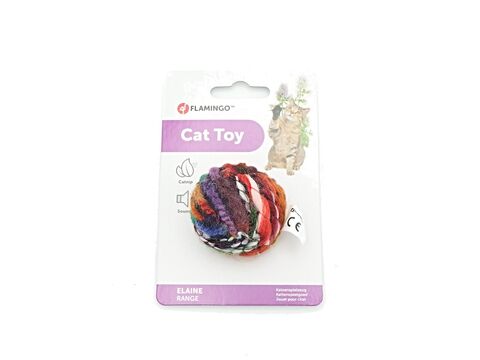 Flamingo hračka pro kočku míček 4,5 cm s rolničkou a catnipem doprodej