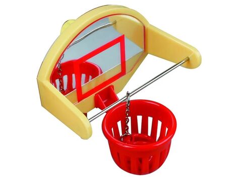 Flamingo hračka pro papoušky basketbal se zrcátkem