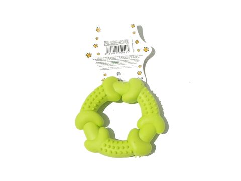 Tatrapet hračka pro psa dentální kruh 10,5 cm tvrdá guma zelená