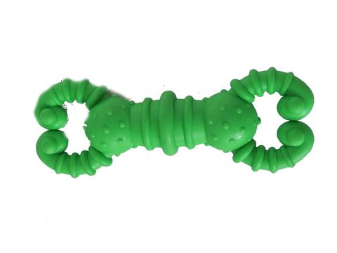 Tatrapet hračka pro psa dentální x kost 12 cm tvrdá guma zelená