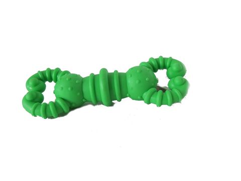 Tatrapet hračka pro psa dentální x kost 12 cm tvrdá guma zelená