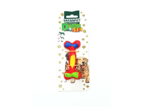 Tatrapet hračka pro psa kost 10 cm tvrdá guma červená