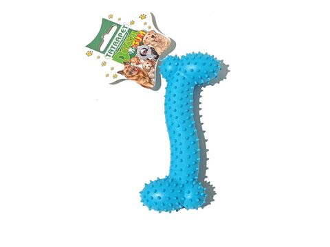 Tatrapet hračka pro psa dentální kost 15,5 cm tvrdá guma modrá