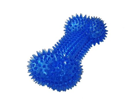 Tatrapet hračka pro psa kost s ostny 12 cm, guma, modrá