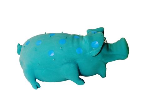 Tatrapet hračka pro psa prasátko chrochtací 16 cm latex modrá