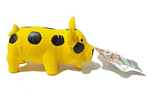 Tatrapet hračka pro psa prasátko chrochtací 16,5 cm latex žlutá
