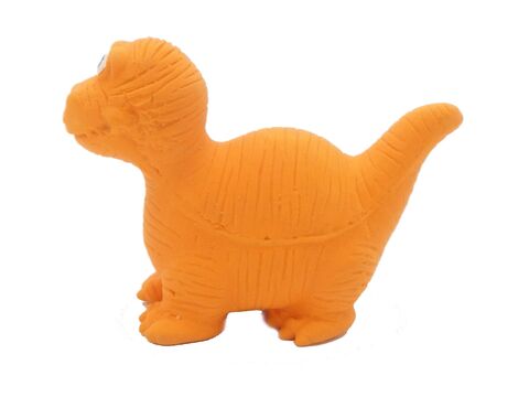 Tatrapet hračka pro psa dráček/dinosaurus 7 - 8 cm latex oranžová