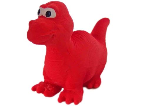 Tatrapet hračka pro psa dráček/dinosaurus 7 - 8 cm latex červená