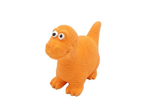 Tatrapet hračka pro psa dráček/dinosaurus 7 - 8 cm latex oranžová