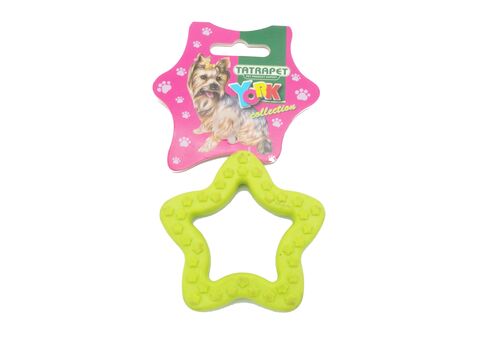 Hračka pro psa hvězda dentální 6 cm tvrdá guma zelená