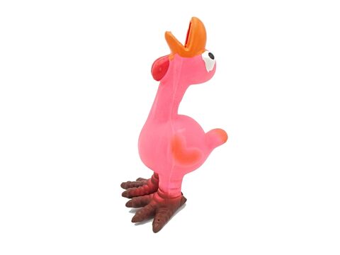 Tatrapet hračka pro psa krocan se zvukem 17 cm latex růžová