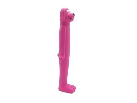 Flamingo hračka pro psa pes pískací 30 cm latex fialová