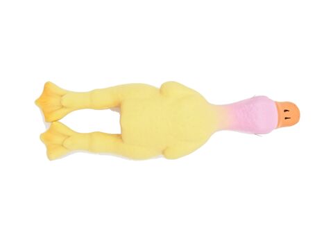 Flamingo hračka pro psa kachna pískací 13 cm latex 