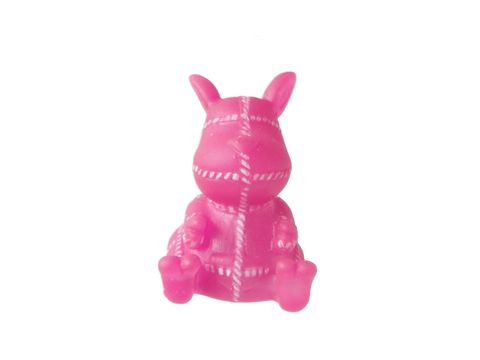 Flamingo hračka pro psa osel 4,5 cm s bavlnou vinyl růžová