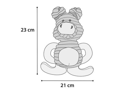 Flamingo hračka pro psa prase 23 cm pískací plyš růžová