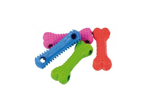 Nayeco hračka pro psa dentální kost tvrdá guma 14 cm zelená
