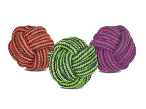 Nayeco hračka pro psa míč bavlna 9 cm 210 g oranžová