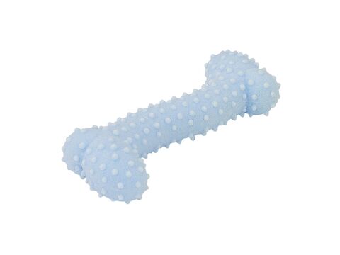 Nayeco hračka pro psa kost s výstupky 10,5 cm plavací tvrdá guma modrá