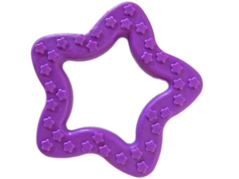 Tatrapet hračka pro psa kousací hvězda 6 cm tvrdá guma fialová