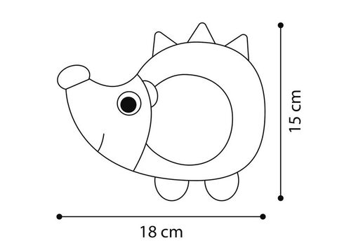 Flamingo hračka pro psa ježek 15 cm plyš barevný