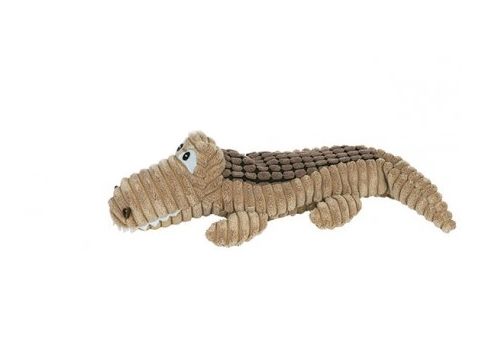 Nayeco hračka pro psa krokodýl 33 cm plyšová pískací hnědá