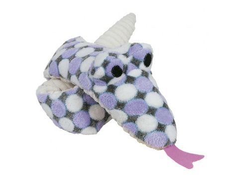 Nayeco hračka pro psa had 88 cm plyšový pískací fialovo šedý