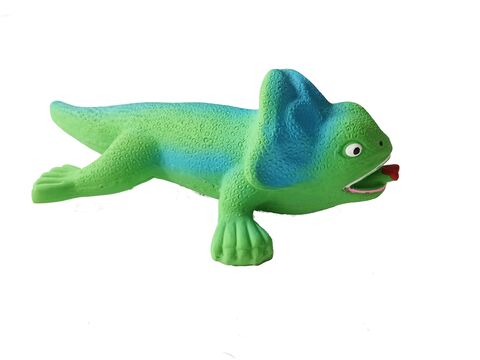 Tatrapet hračka pro psa ještěr pískací 17 cm latex zelená