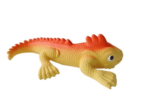 Tatrapet hračka pro psa ještěr pískací 17 cm latex oranžová