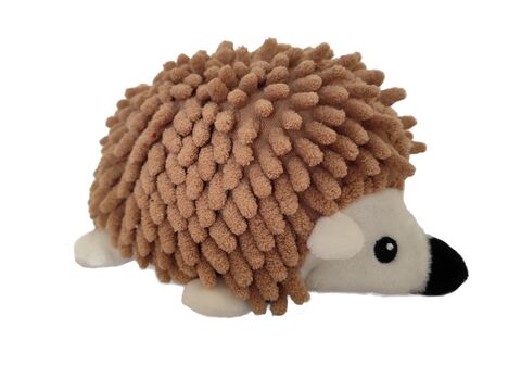 Nayeco hračka pro psa ježek, 19 cm, pískací,  plyšová, světlehnědá