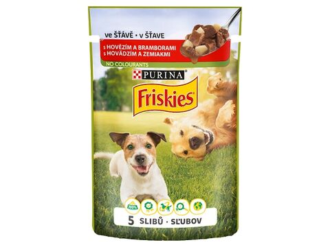 Purina Friskies kapsa pes hovězí s bramborami ve šťávě 100 g