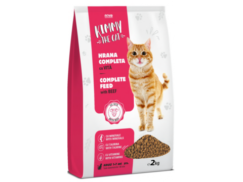 KIMMY CAT Granule pro kočky s hovězím 2 kg
