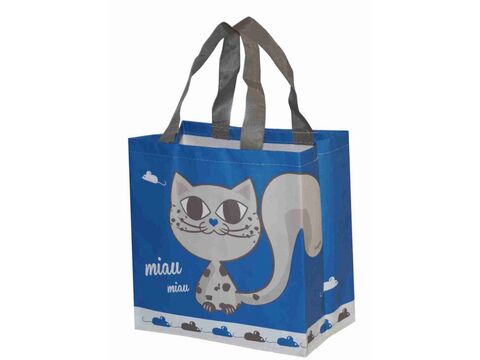 Nákupní taška na pamlsky Miau 10 l 27 x 25 x 15 cm modrá