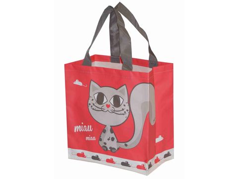 Nákupní taška na pamlsky Miau 10 l 27 x 25 x 15 cm růžová