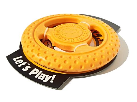 Kiwi Walker hračka pro psa házecí a plovací frisbee z TPR pěny průměr 22 cm oranžová