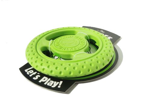 Kiwi Walker hračka pro psa házecí a plovací frisbee z TPR pěny průměr 22 cm zelená